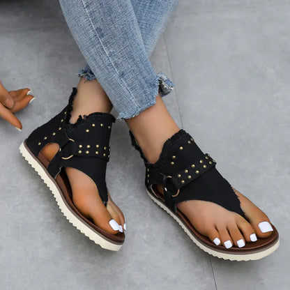 Women's Summer Non-slip Clip Toe Flat Sandals