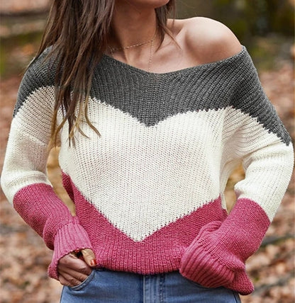 Popular V-Neck Loose Knit Sweater for All Seasons