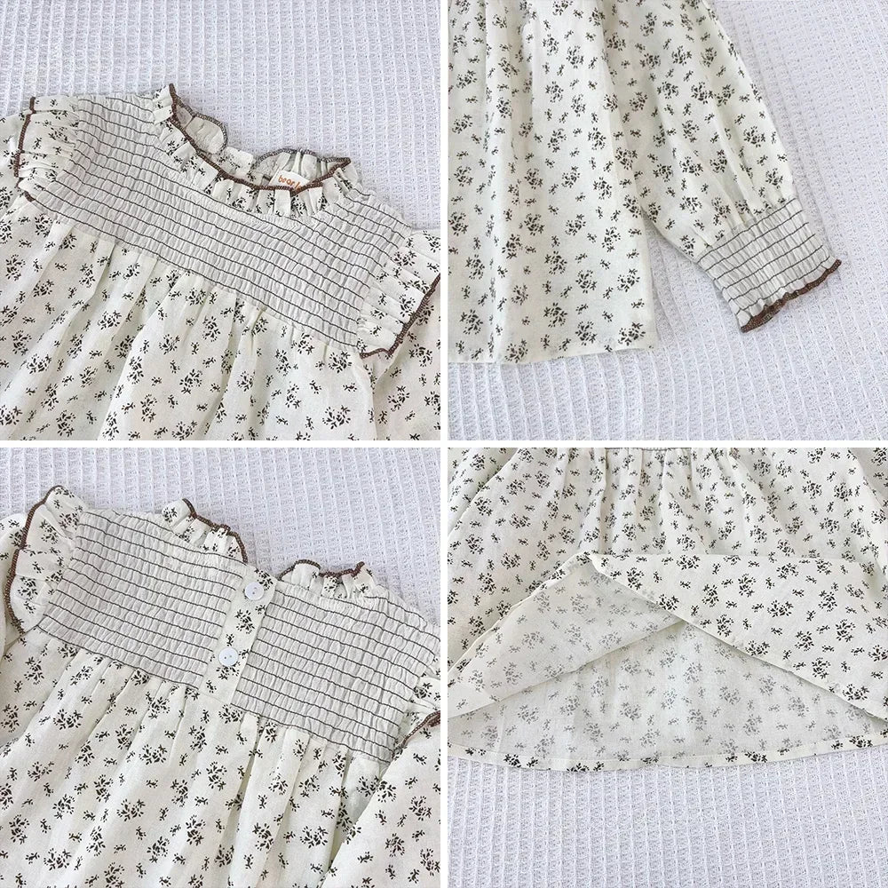 Sweet Cute Baby Girl  Long Sleeved Floral Shirt