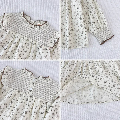 Sweet Cute Baby Girl  Long Sleeved Floral Shirt