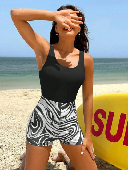 New Solid Print Sling Sexy Bodysuit Swimwear