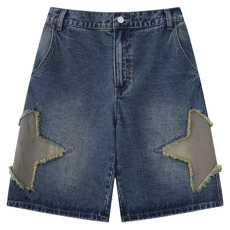 Vintage Star Patch  Jeans for Men