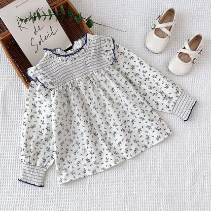 Sweet Cute Baby Girl  Long Sleeved Floral Shirt