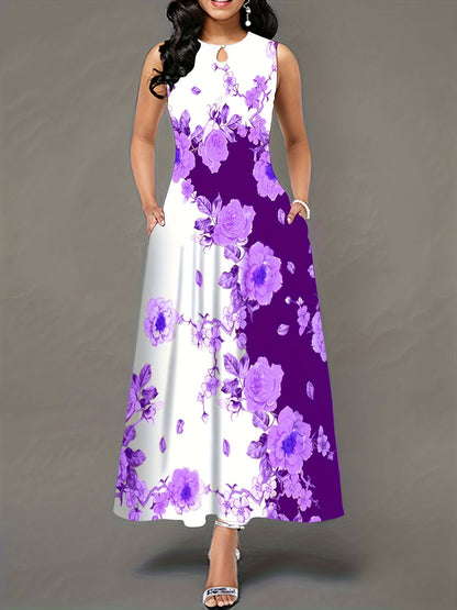 Round Neck Printed Dress for Fashion Enthusiasts