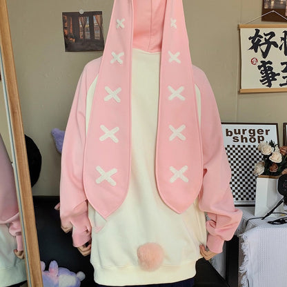 Cute Women's Casual Loose Hooded Sweater for Fall/Winter
