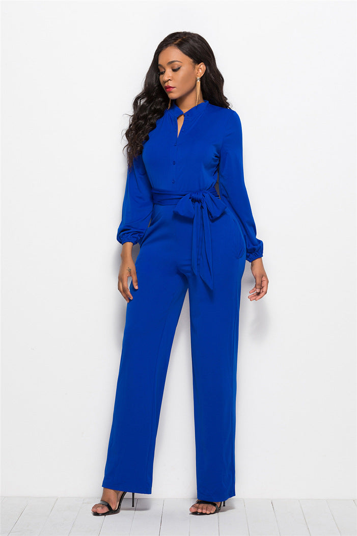 Plus Size Long Sleeve Jumpsuit for Women