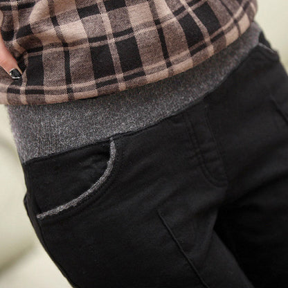Plus Size Women's Warm Stretch High Waist Pants