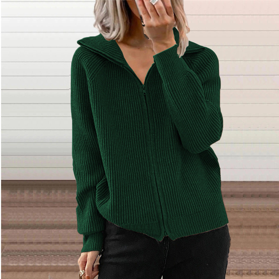New Stripe Casual Loose Knitwear Coat for Women