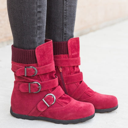 Winter New Cotton Shoes - Plus Size Suede Boots