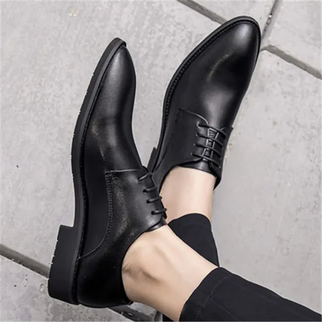 British Casual Shoes, Formal Leather Pointed Flats