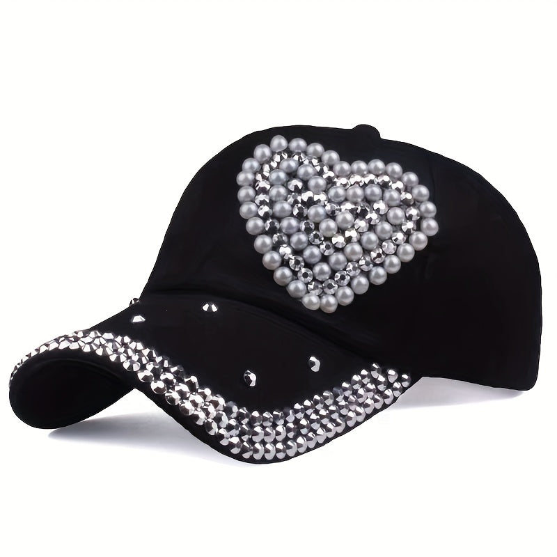 Women's Sparkling Heart-Shaped  Rhinestone Hat