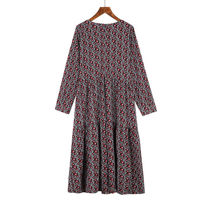 Plus Size Floral Dress for Women  European & American Style