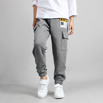 Boys' Knit Sports Pants with Print
