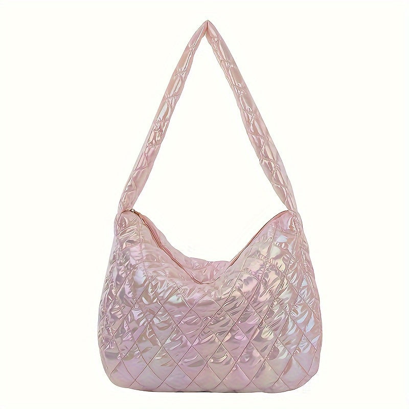 Large Space Print Cloud Pleated Women's Tote Bag