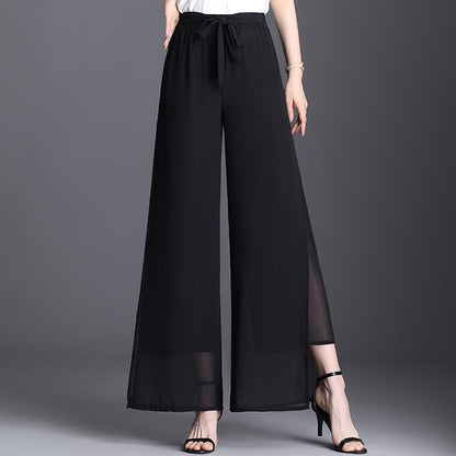 Chiffon Wide-Leg Pants for Plus Size Women