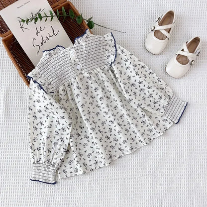 Sweet Cute Baby Girl  Long Sleeved Floral Shirt