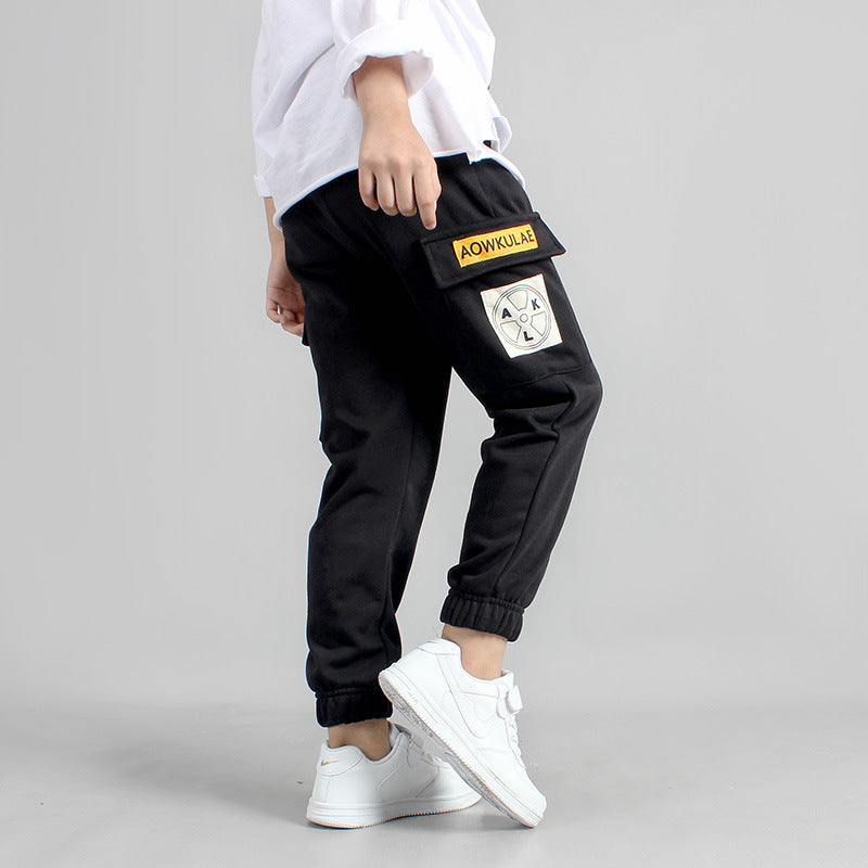 Boys' Knit Sports Pants with Print
