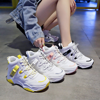 High-Top Sneakers for Women - White Athletic Shoes