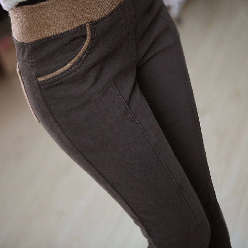 Plus Size Women's Warm Stretch High Waist Pants