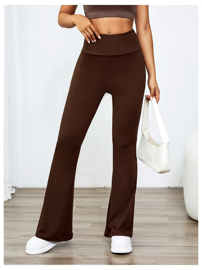 3 Pairs Of Women's Flared Trousers, Slim Fit, High Elasticity for Lifting The Buttocks