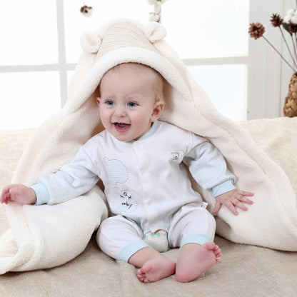 Thick Cotton Baby Swaddle Blanket for Newborns