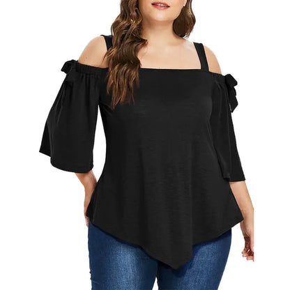 Plus Size Aesthetic Bow T-Shirt for Women