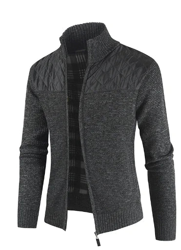 Men's Fleece-lined Thick Cardigan Sweater
