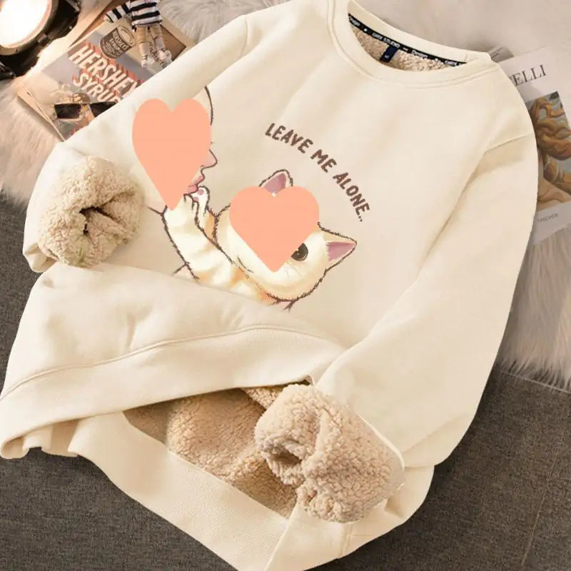 Thickened Printed Sweater for Women
