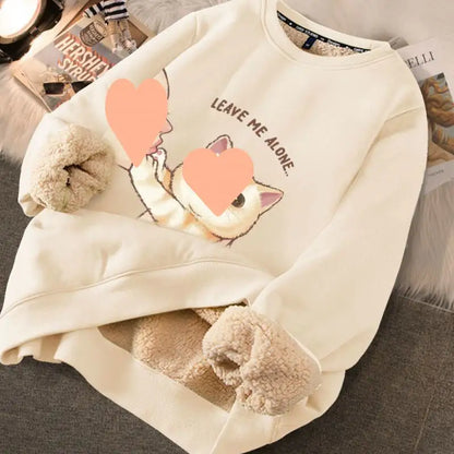 Thickened Printed Sweater for Women