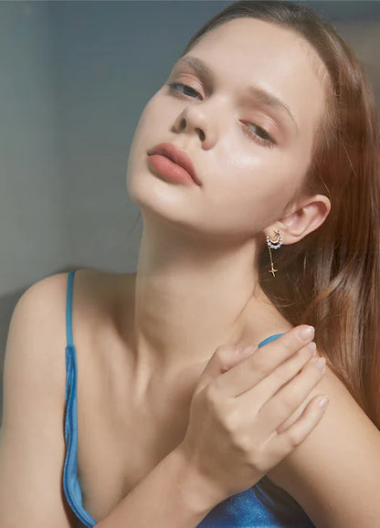 Spring Star and Moon Earrings for Women - Trendy Style