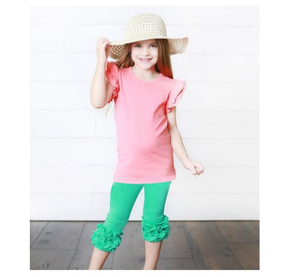 Multicolor Cotton-Trimmed Short-Sleeved T-Shirt for Girls