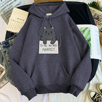 Solid Color Hoodie Sweater for Girls