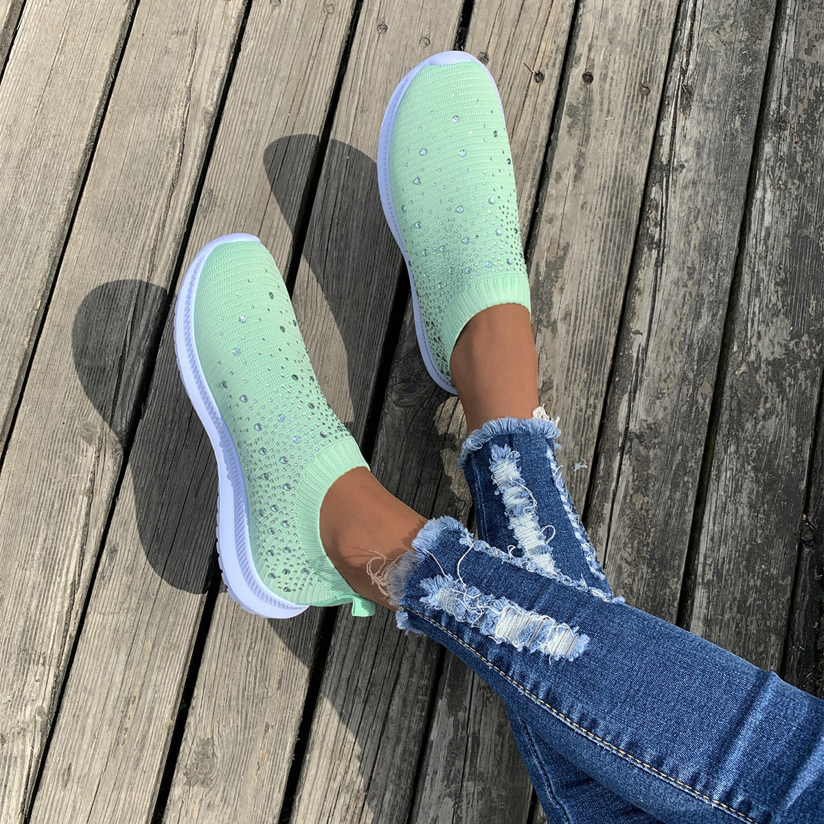 Women's Color block Mesh Platform Breathable Sneakers - Trendy Attic Store01