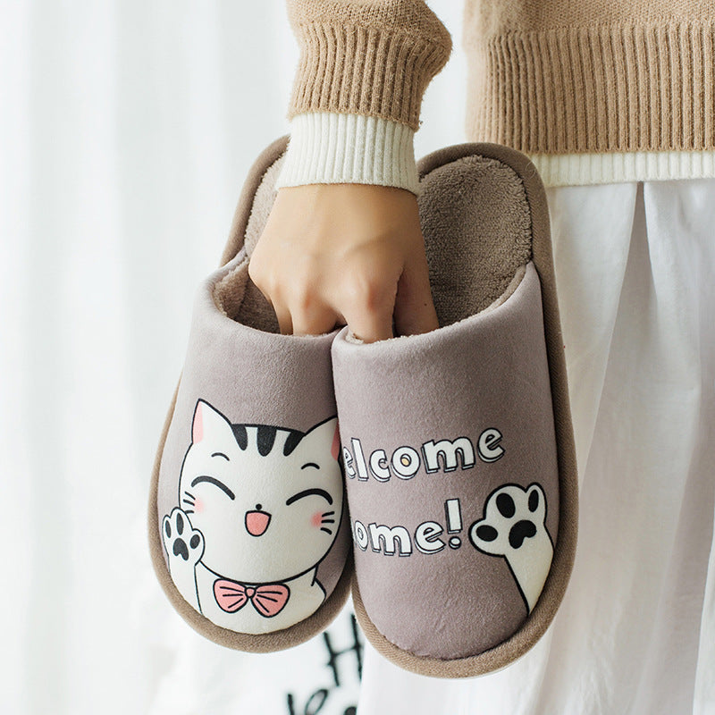 Cozy Indoor Plush Cotton Slippers for Comfort