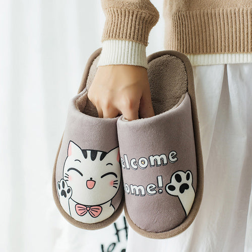Cozy Indoor Plush Cotton Slippers for Comfort