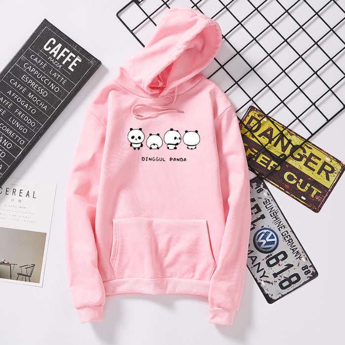 Hooded Padded Blouse Couple Pullover Fleece Sweater