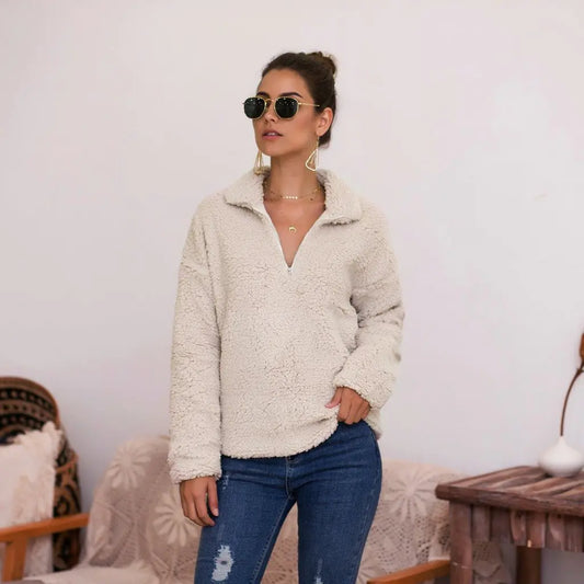 Plush Sweater Top for Women