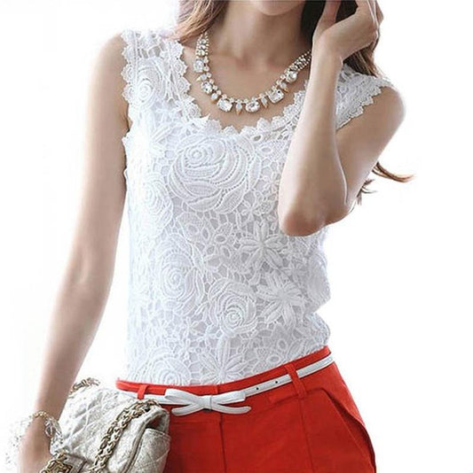Plus Size Lace Camisole Sleeveless Top