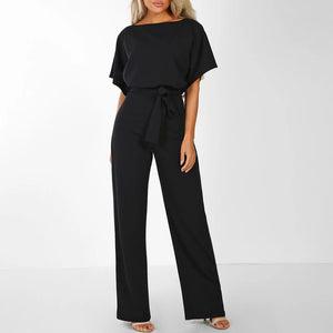Elegant Plus Size Women’s Summer Jumpsuit with Wide Legs