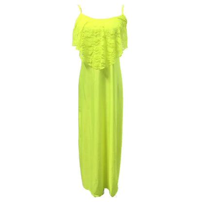 Fashionable Lace Maxi Dress with Spaghetti Straps