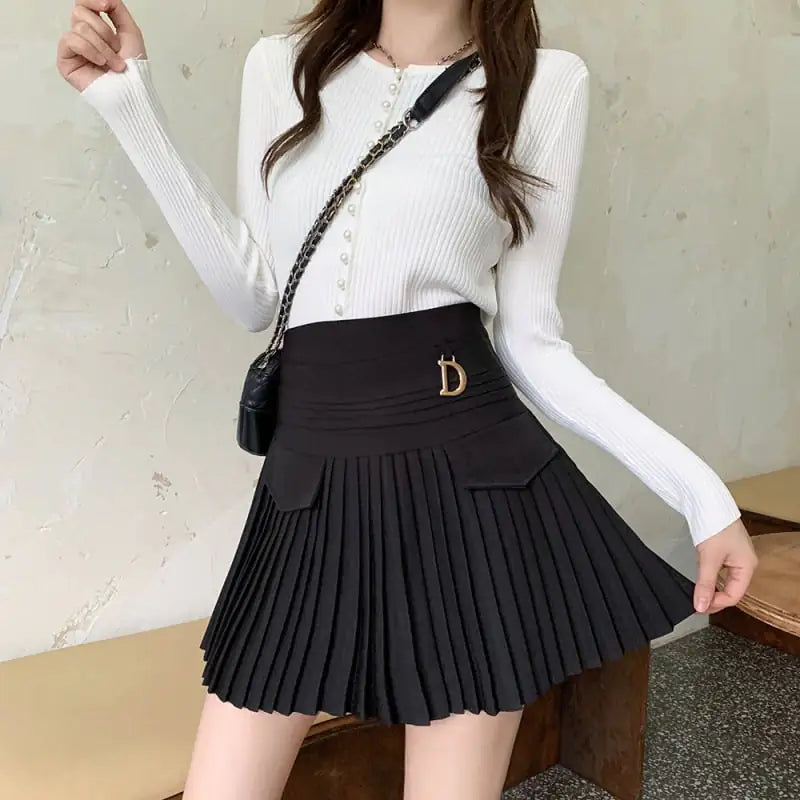 Women's Spring Summer Pleated Skirt Dress