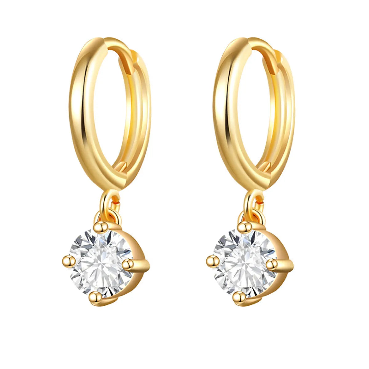 Diamond Heart Shaped Earrings