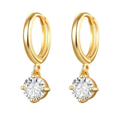 Diamond Heart Shaped Earrings