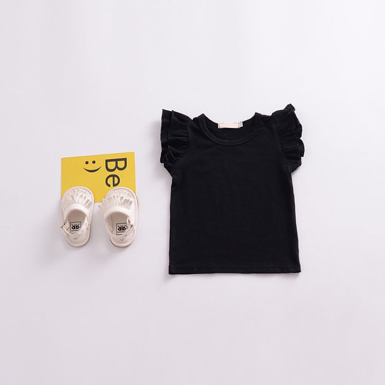 Multicolor Cotton-Trimmed Short-Sleeved T-Shirt for Girls