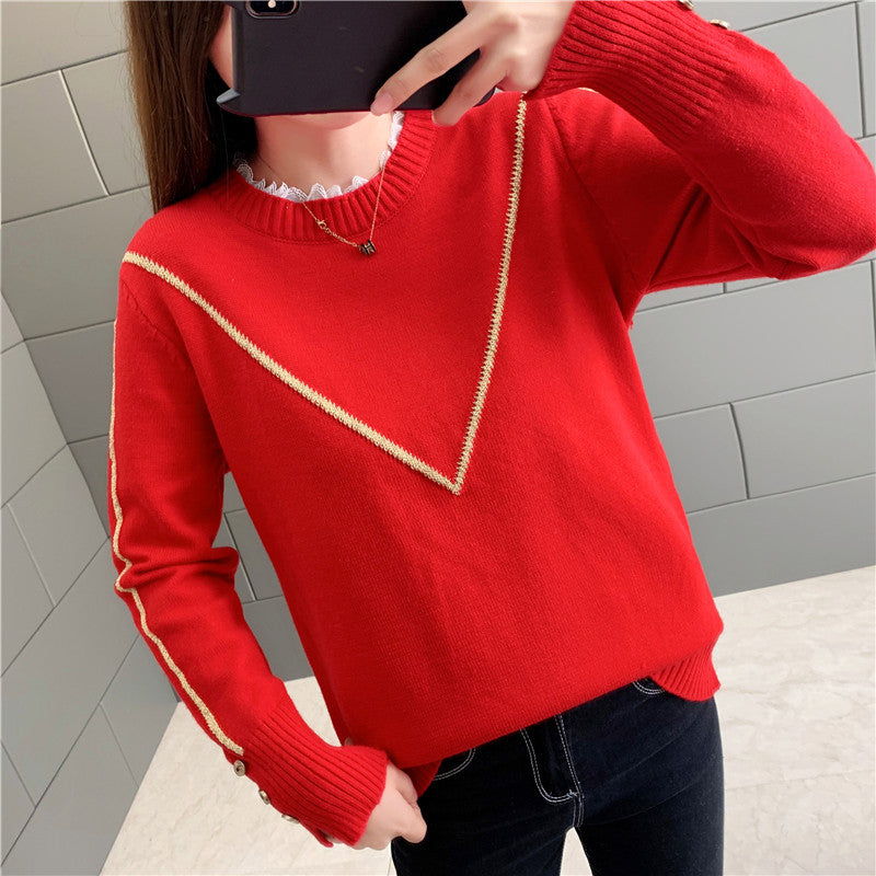 Women's Loose Knit Sweater for Fashion