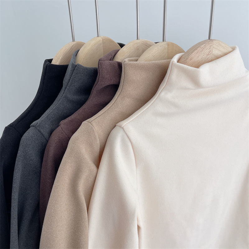 Turtleneck Fleece T-Shirts for Autumn & Winter