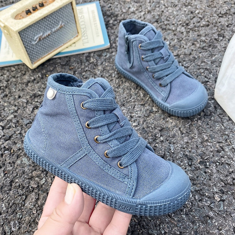 Autumn Winter Trendy High-Top Canvas Shoes for Boys