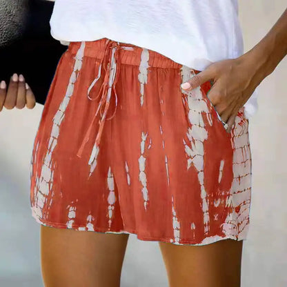 Summer Tie-Dye Striped Wide-Leg Shorts for Women - Trendy Attic Store01