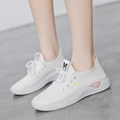 Women's Casual Breathable Running Shoes with Thick Sole