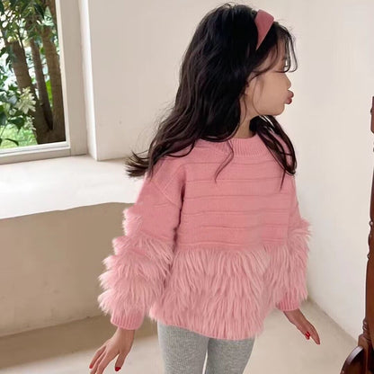 Thickened Pullover Sweater for Girls